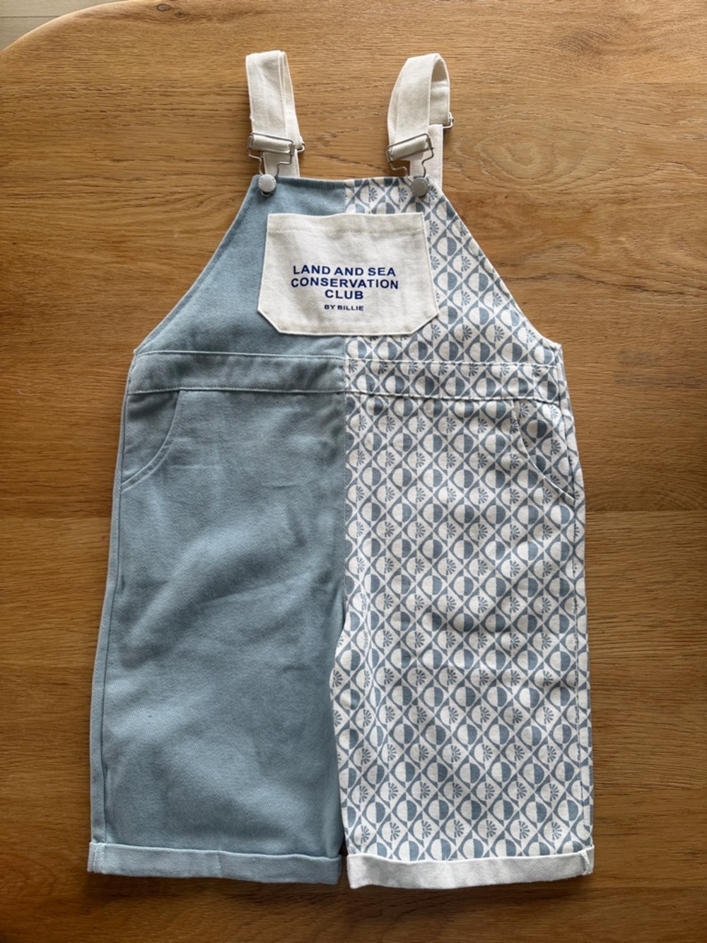 By Billie Blue & White Kids Overalls